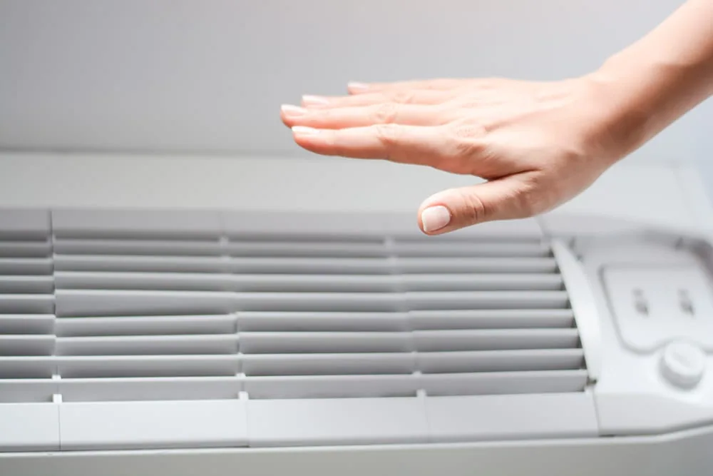 Commercial air conditioning systems on the roof of a business building